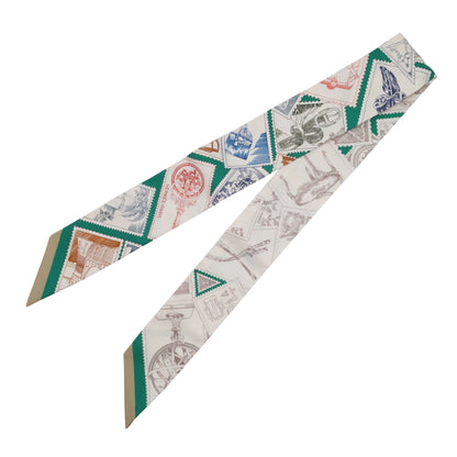 ツイリー　フォーブルの切手　シルク　ホワイト