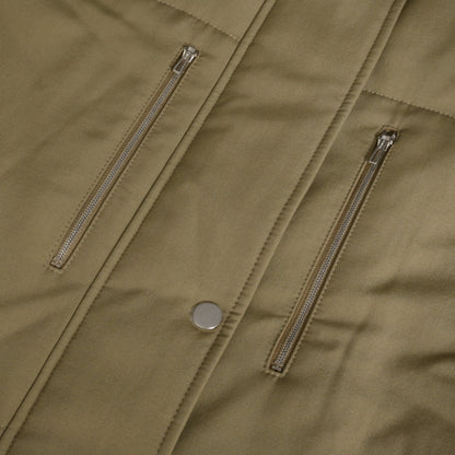 中綿コート　ウール　カーキ　36