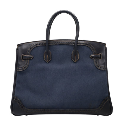 Birkin 35 Gillies Denim Fonce Blue Black SS □PStamp