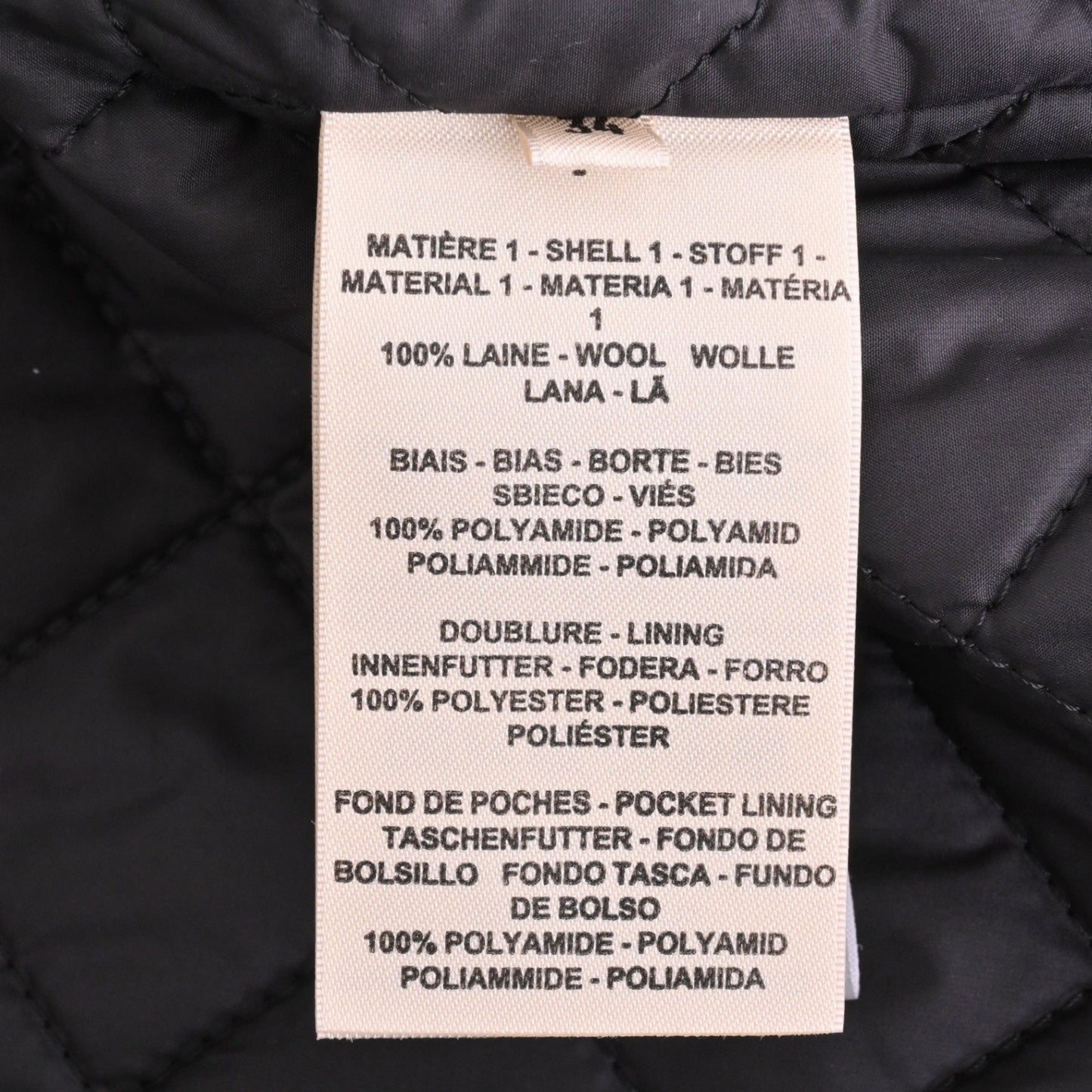 コート　ウール　ナイロン　ブラック　34