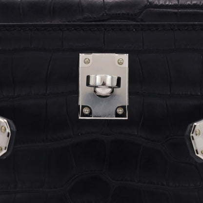 Pochette Kelly Alligator Matte Black SS WStamp
