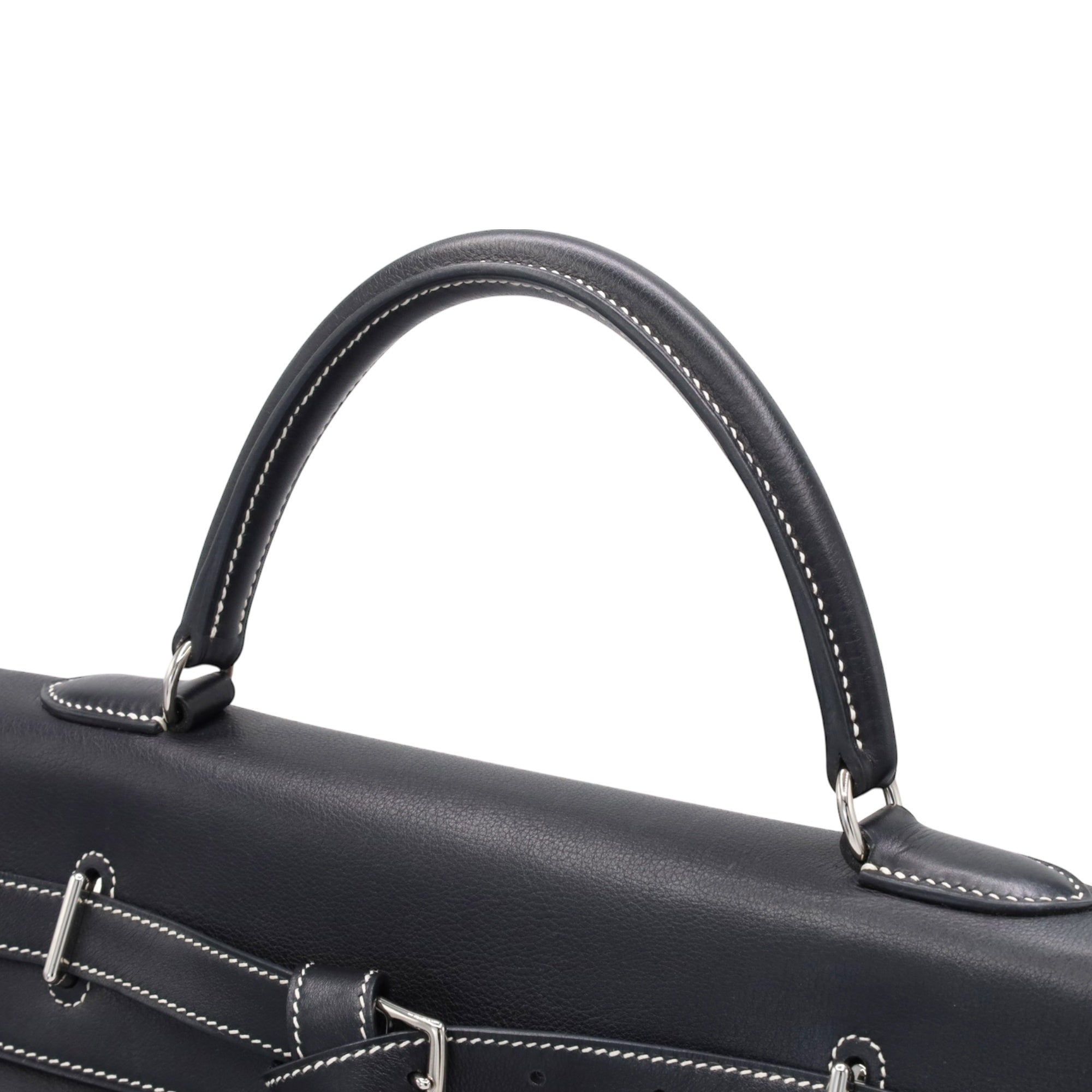 付属品付 幻 HERMES エンブロイダリー ラムレザーロングベスト ブラック HERMES ケリーフラット35 ヴォースイフト ブラック SS ☐J刻印 – LALÙE