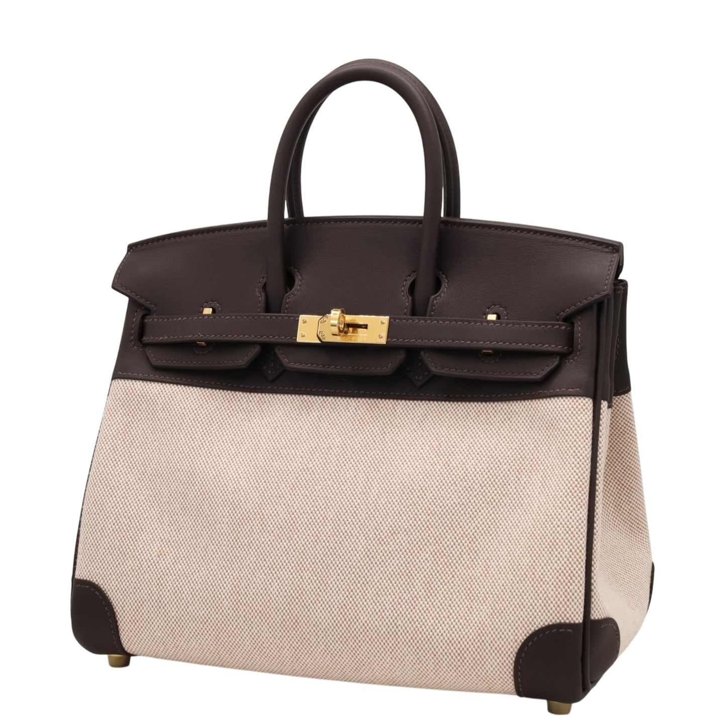 バーキン25　ヴォースイフト　トワルアッシュ　 べブラン　エクリュ　GP　K刻印