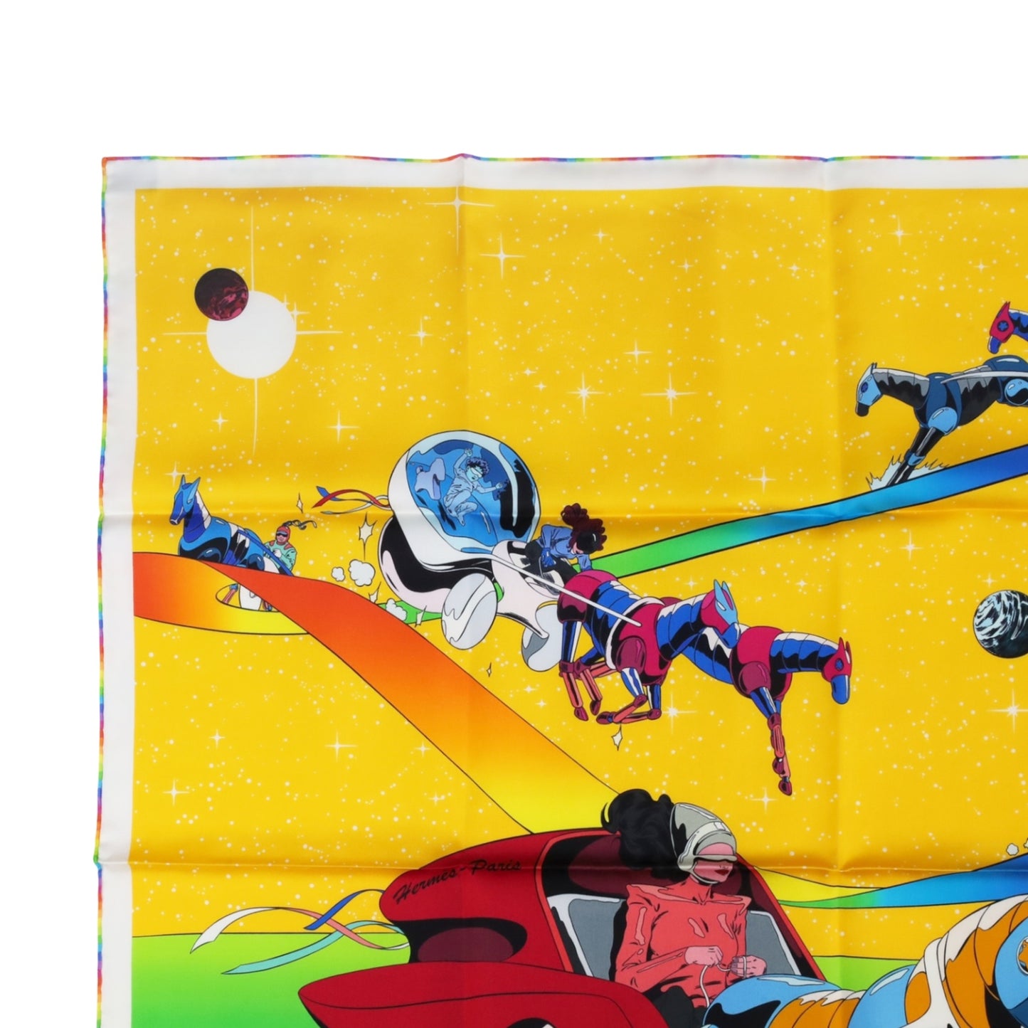 カレ90　スペースダービー　シルク　マルチカラー