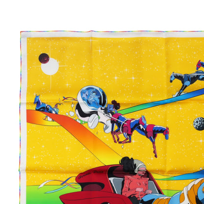 カレ90　スペースダービー　シルク　マルチカラー