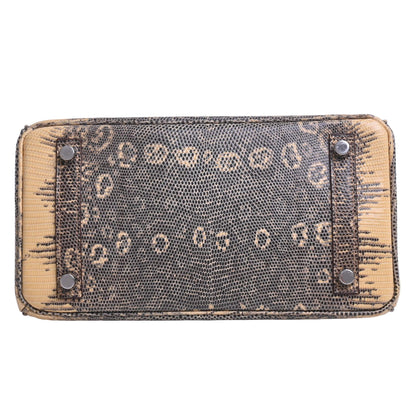 バーキン25　リザードナチュラ　デザート　SS　□N刻印