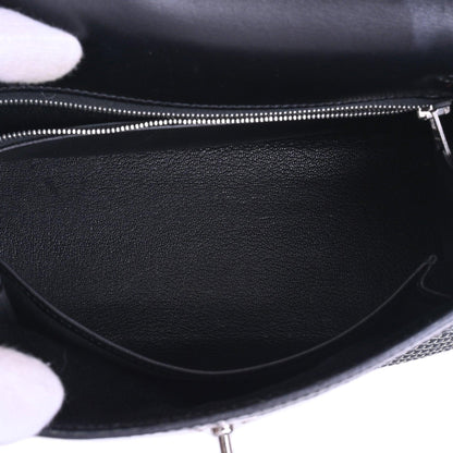 Kelly 25 Metal Crinorun Box Calf Black SS □C Engraved