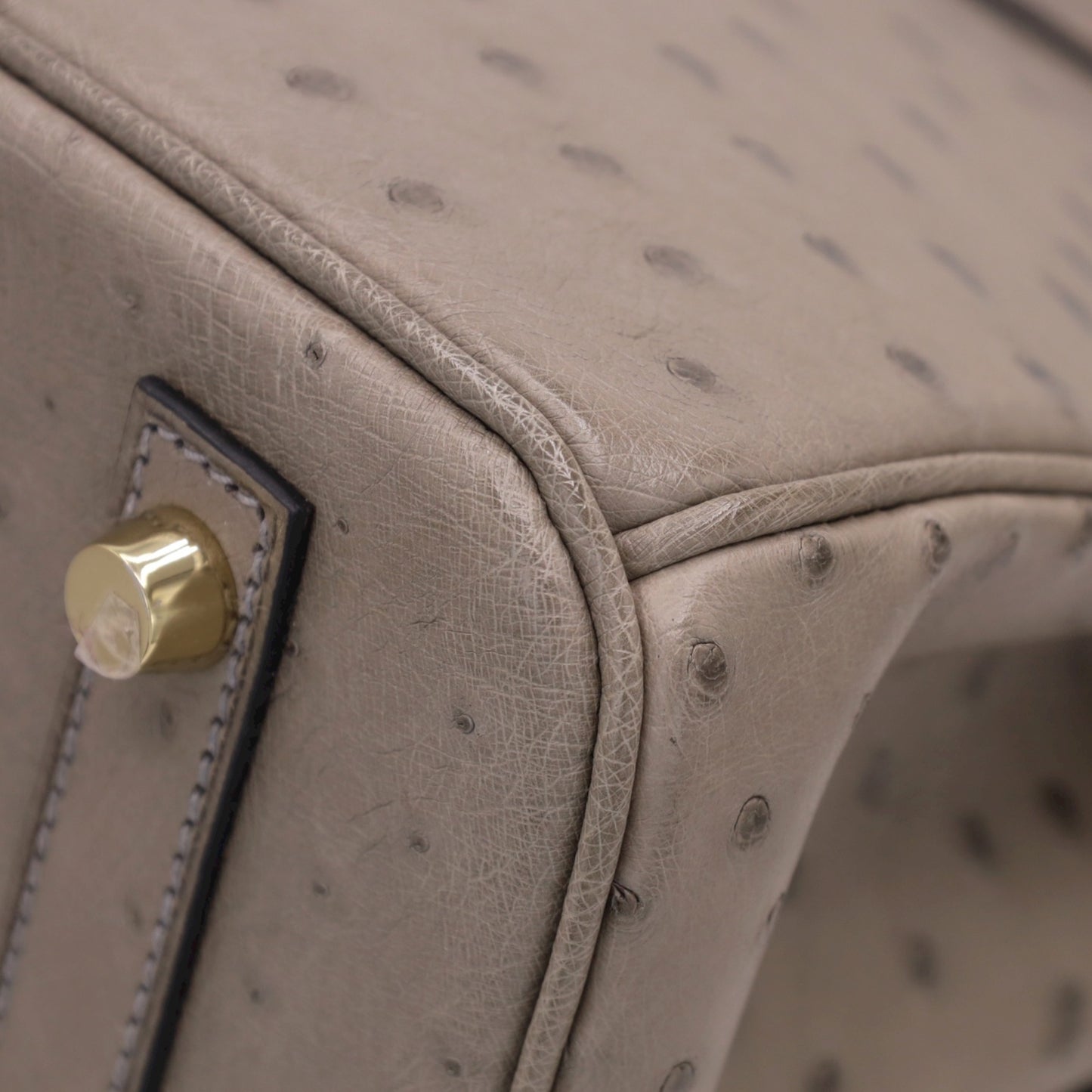 バーキン30　オーストリッチ　ムース　GP　□R刻印