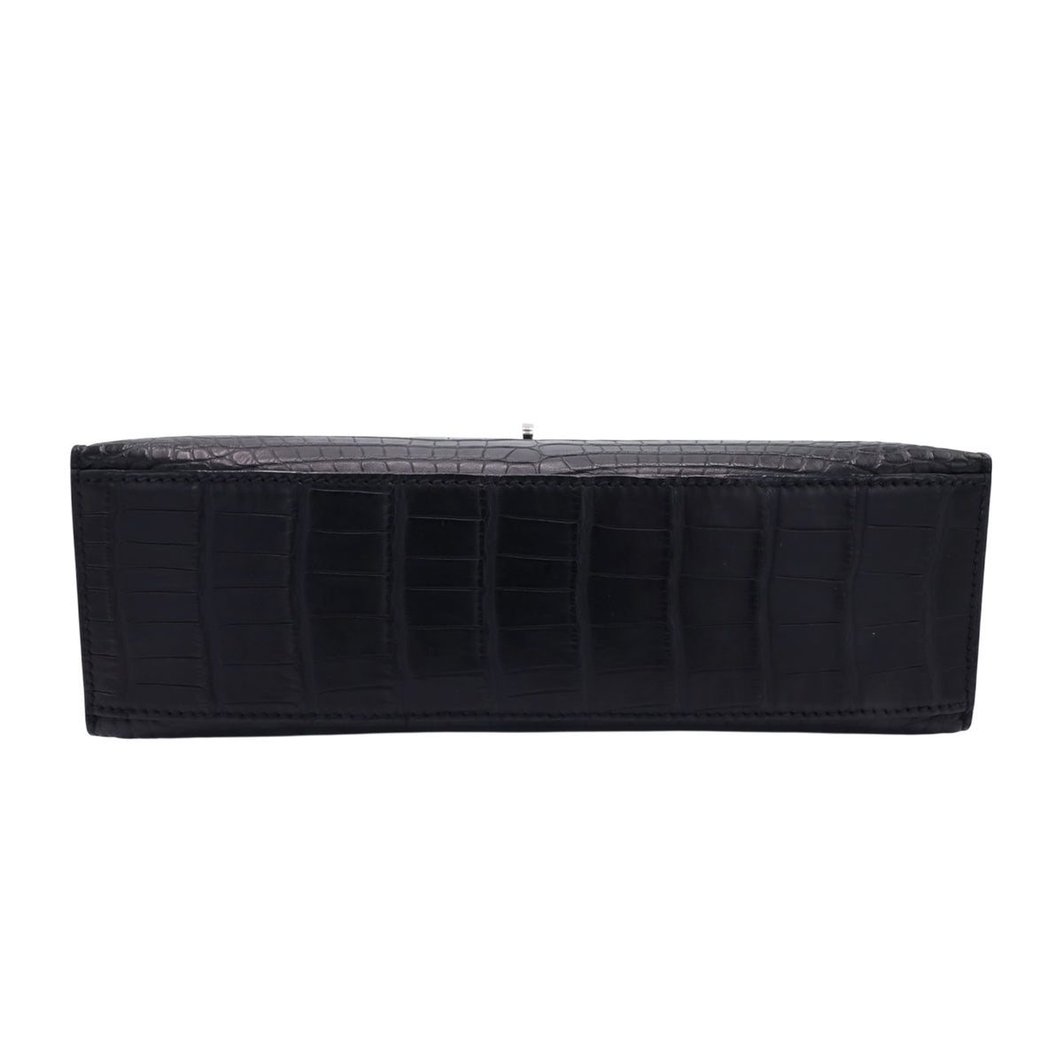 Pochette Kelly Alligator Matte Black SS WStamp
