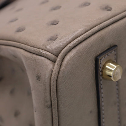 バーキン30　オーストリッチ　ムース　GP　□R刻印