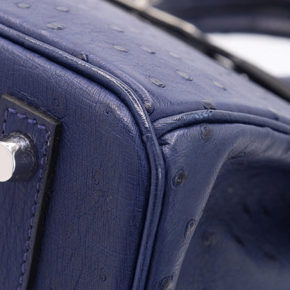 バーキン30　オーストリッチ　ブルーアイリス　SS　T刻印