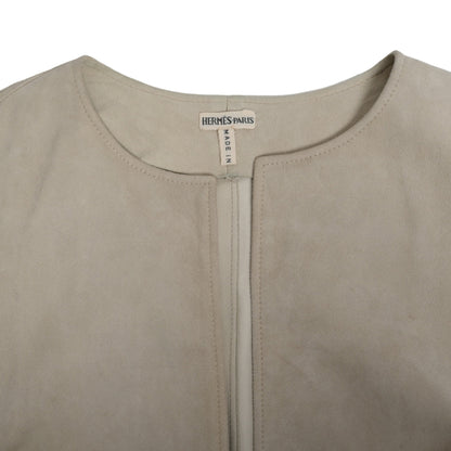 ヴァルーズ　ベスト　スエード　アイボリー　38