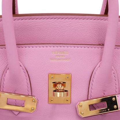 Birkin 25 Voor Swift Mauve Silvestle PG B engraved