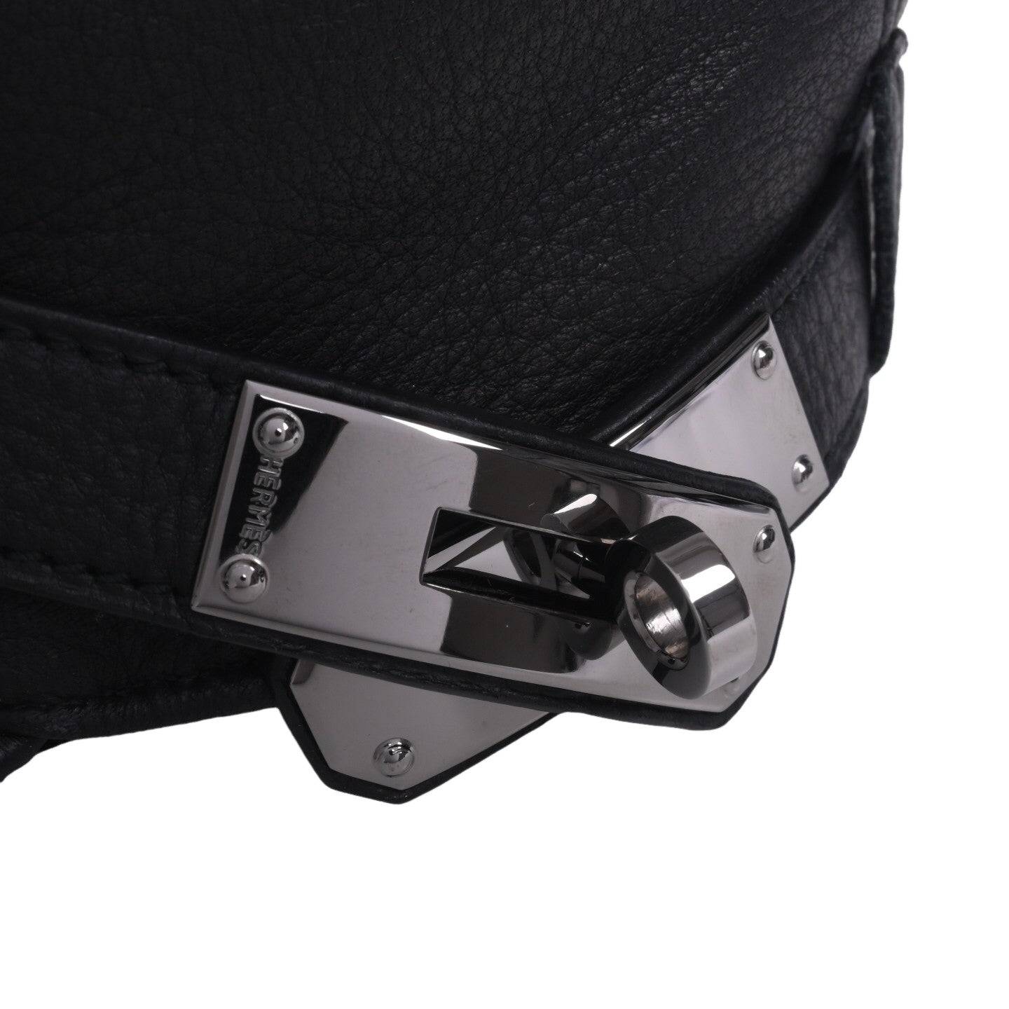 Cap Leather Black Kelly Metal Fittings SS M