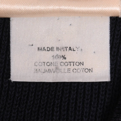 Half zip cut and sew cotton navy M