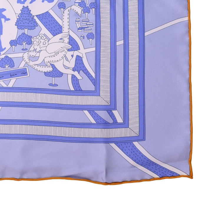 Carre 90: Lovers in Paris Silk Blue