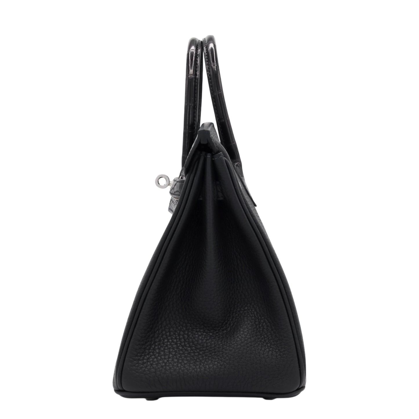 Birkin 25 Touch Alligator Togo Black SS UStamp
