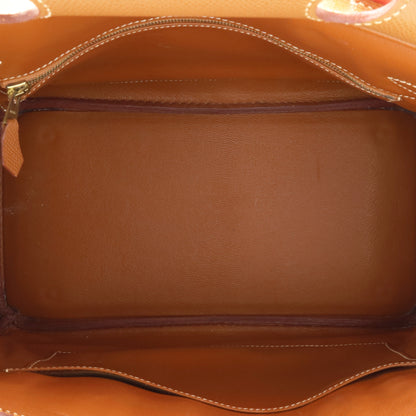 バーキン30　ヴォーエプソン　ハラコ　ゴールド　GP　□D刻印