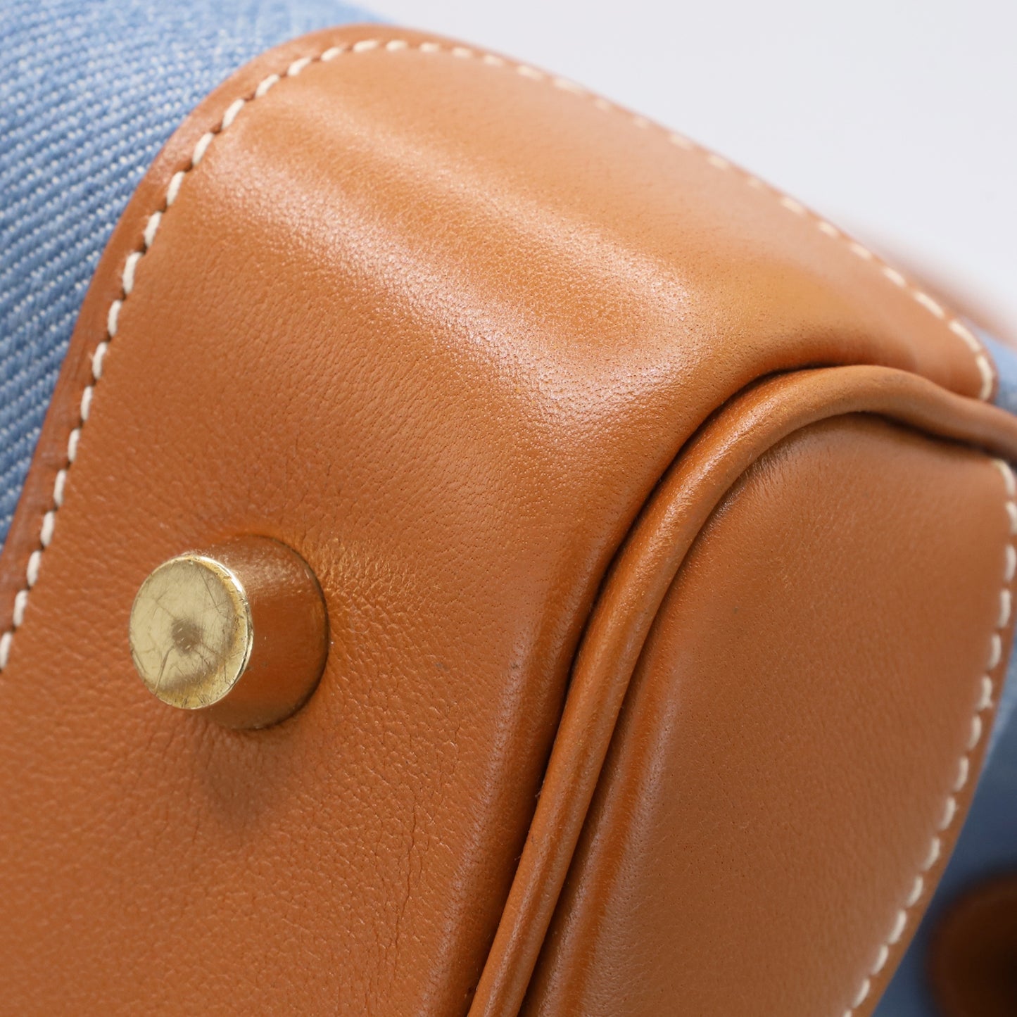 Birkin 35 Gulliver Toile Jean Gold Blue Indigo GP □BStamp