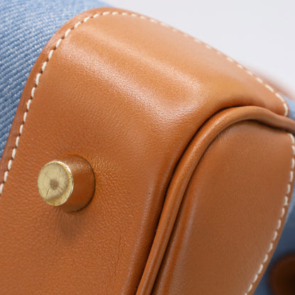 Birkin 35 Gulliver Toile Jean Gold Blue Indigo GP □BStamp