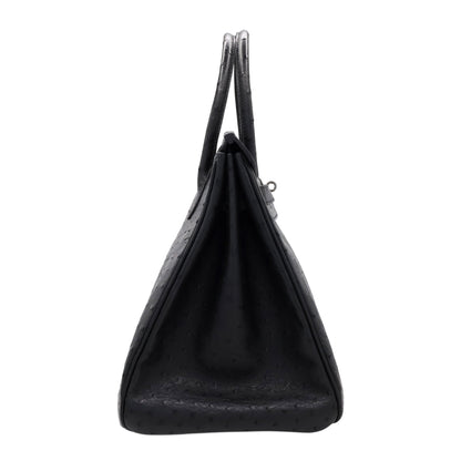 Birkin 35 Ostrich Black SS □JStamp