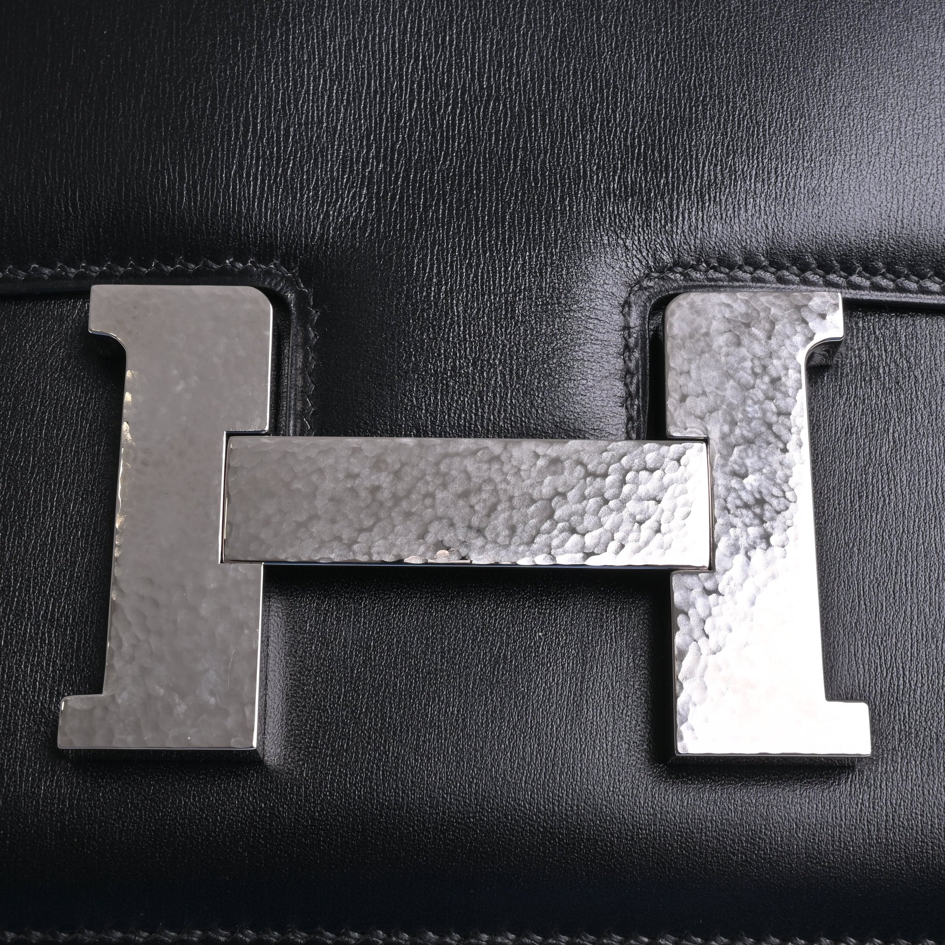 HERMES コンスタンス　ボックスカーフ　黒　SS　□E刻印