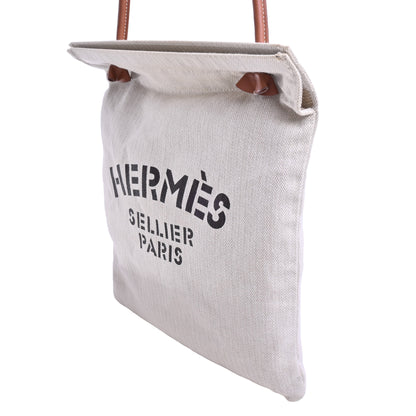 HERMES アリーヌMM　トワルシェブロン　ブラウン