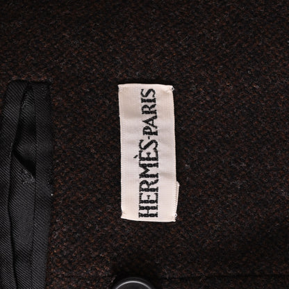 HERMES セットアップ　ウール混　ブラウン　40