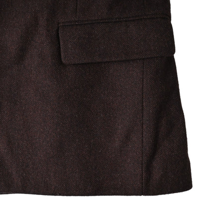 HERMES セットアップ　ウール混　ブラウン　40