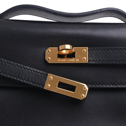 HERMES ポシェットケリー　ヴォースイフト　黒　GP　□J刻印