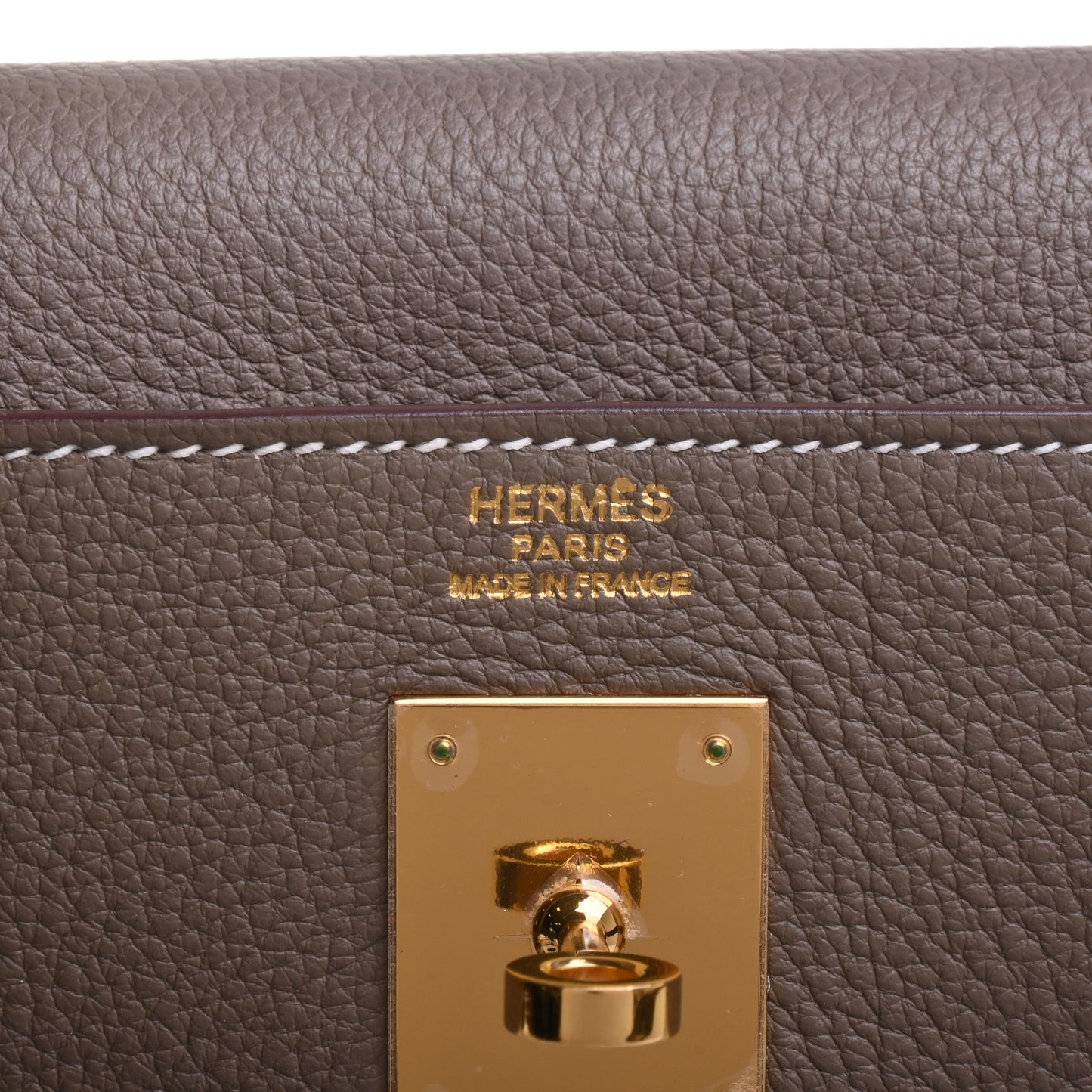 HERMES ケリー32　トワルアッシュ　トゴ　エトゥープ　GP　□M刻印