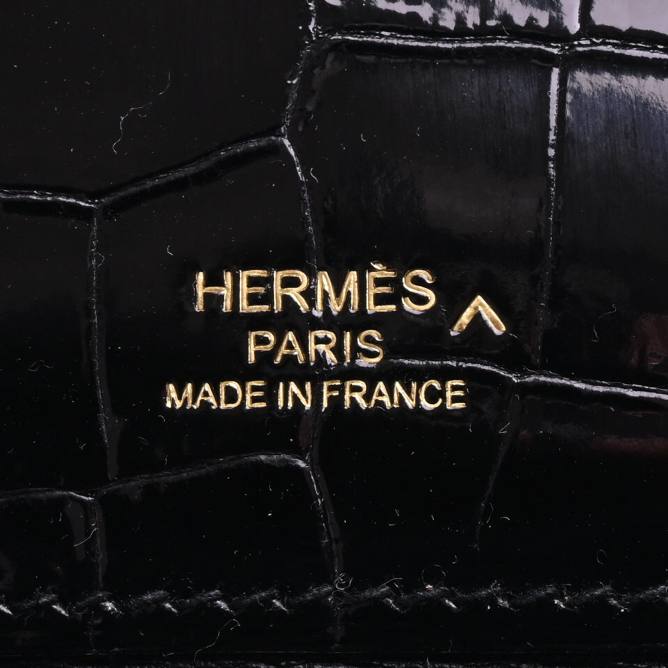 HERMES ケリーカット　ポロサス　黒　GP　D刻印