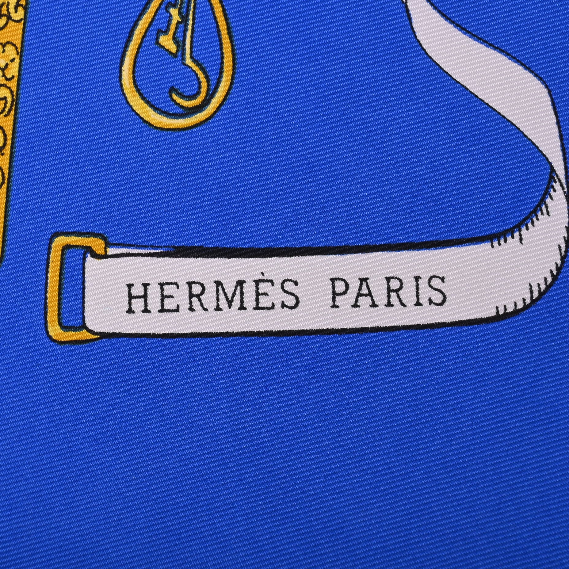 HERMES カレ90　お針子さん　シルク　ブルー