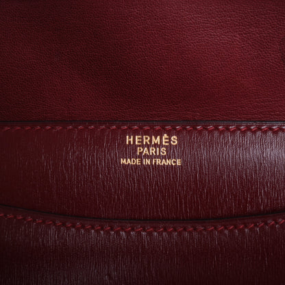 HERMES ヴィンテージショルダーバッグ　ボックスカーフ　ルージュアッシュ　GP　〇O刻印