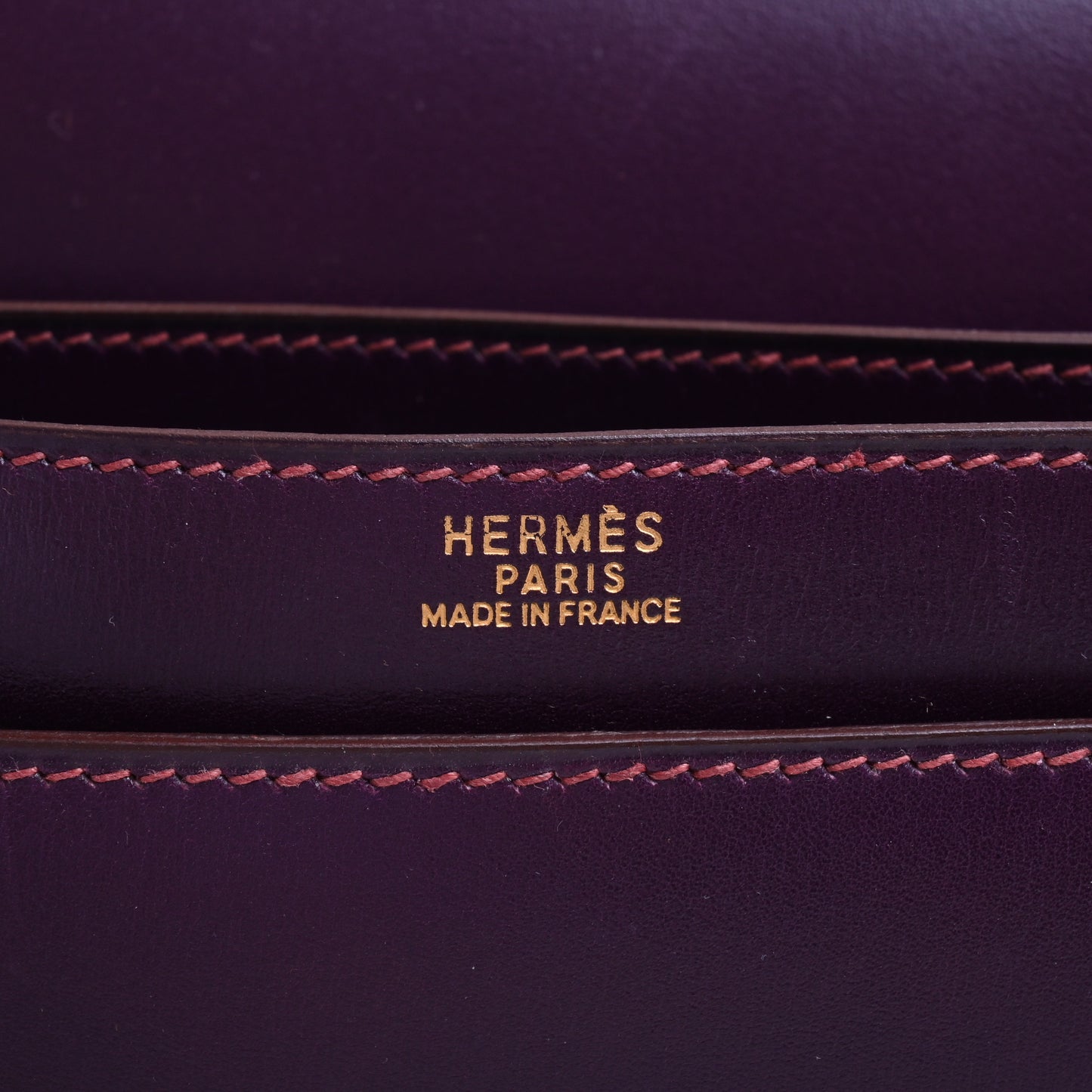 HERMES ピアノ　ボックスカーフ　レザン　GP　□F刻印