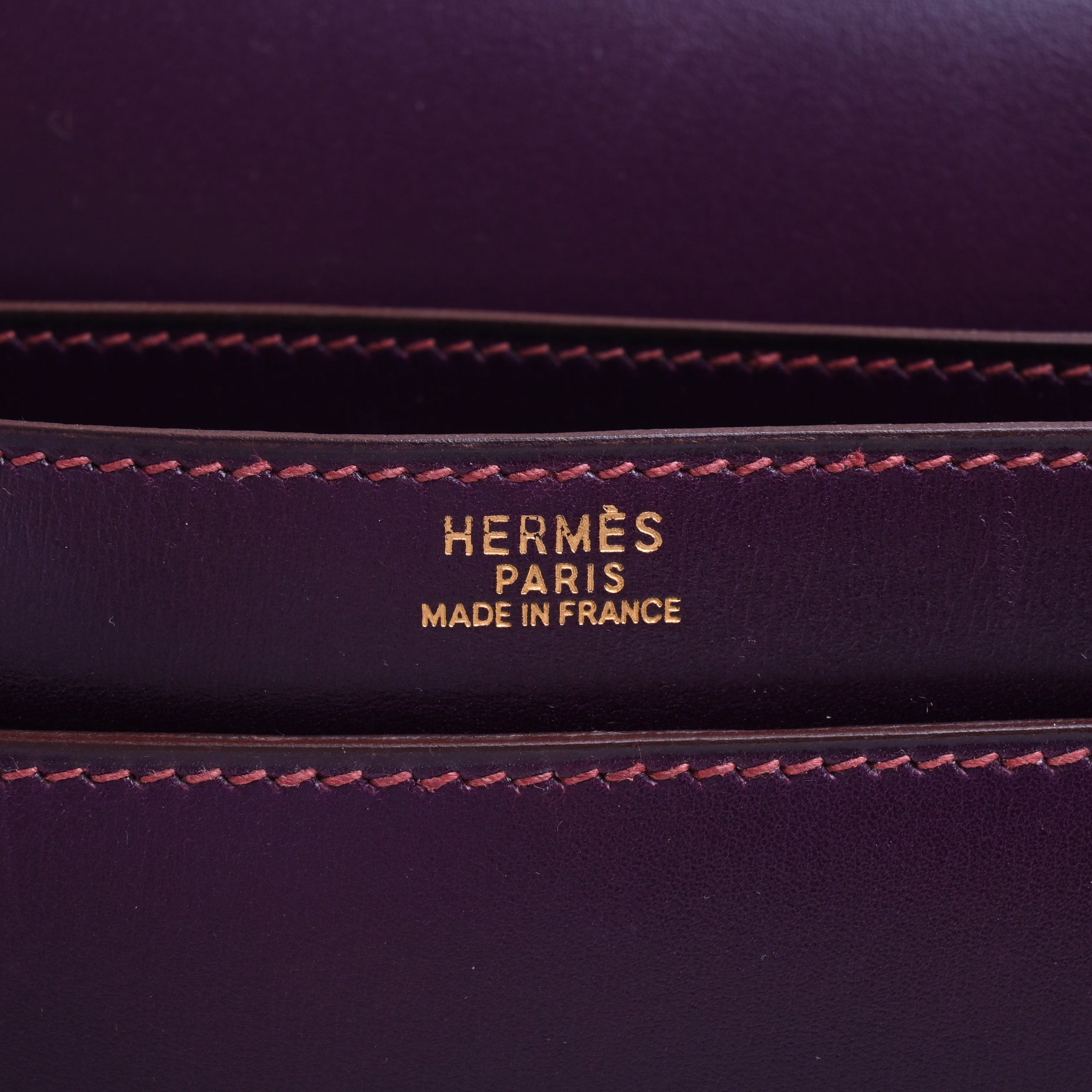 HERMES ピアノ　ボックスカーフ　レザン　GP　□F刻印