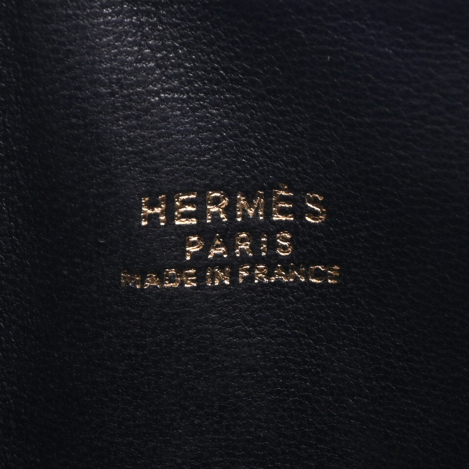 HERMES ポリード27　スタッズ　ボックスカーフ　黒　GP　〇X刻印