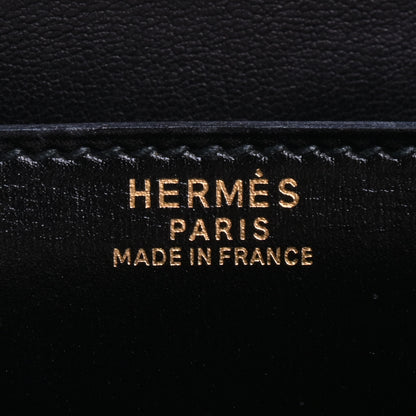 HERMES ナポレオン　ショルダーバッグ　ボックスカーフ　黒　GP　〇S刻印