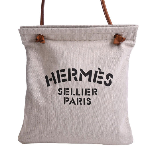 HERMES アリーヌMM　トワルシェブロン　アイボリー　ゴールド