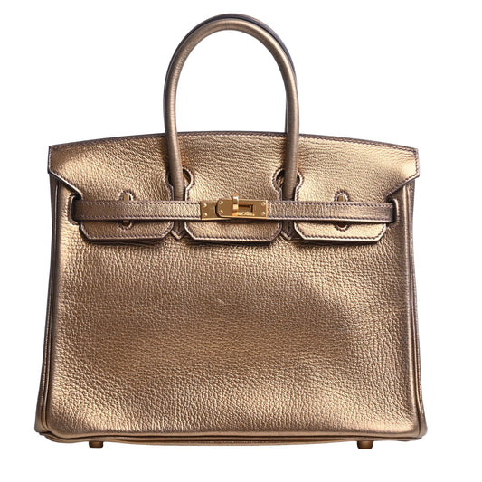 Birkin 25 Shable Metallic Gold GP □ H engraved