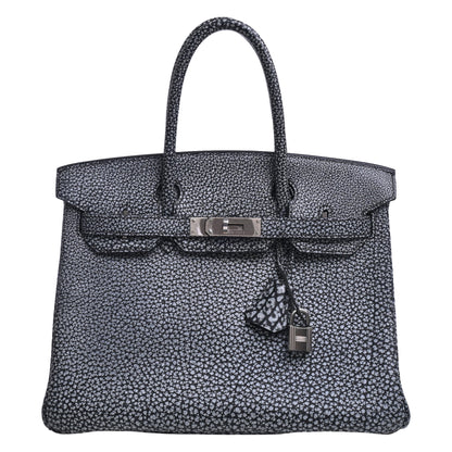 HERMES バーキン30　ダルメシアン　黒　SS　□I刻印