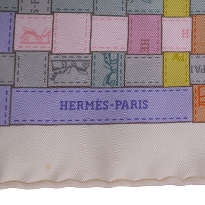 HERMES カレ90　BOLDUC AU CARRE　シルク　白