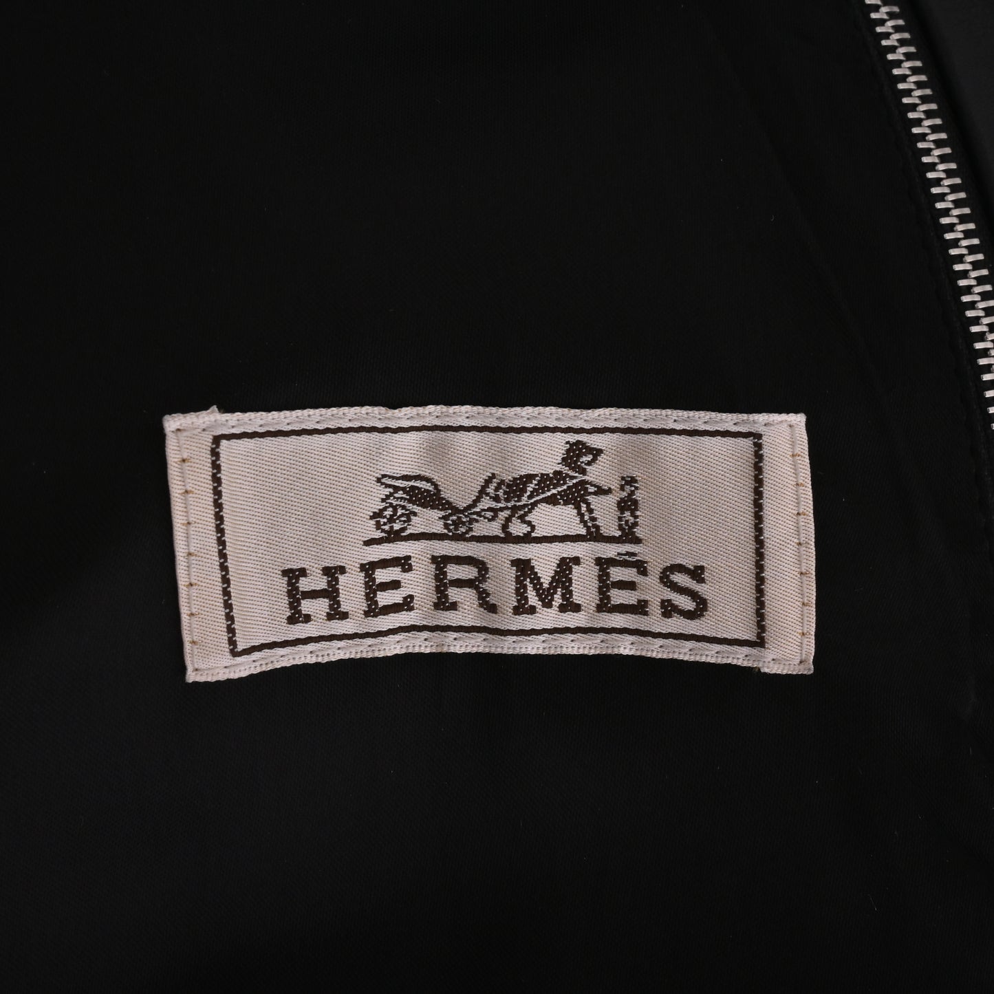 HERMES トレンチコート　トロイカ　カーフ　黒　44