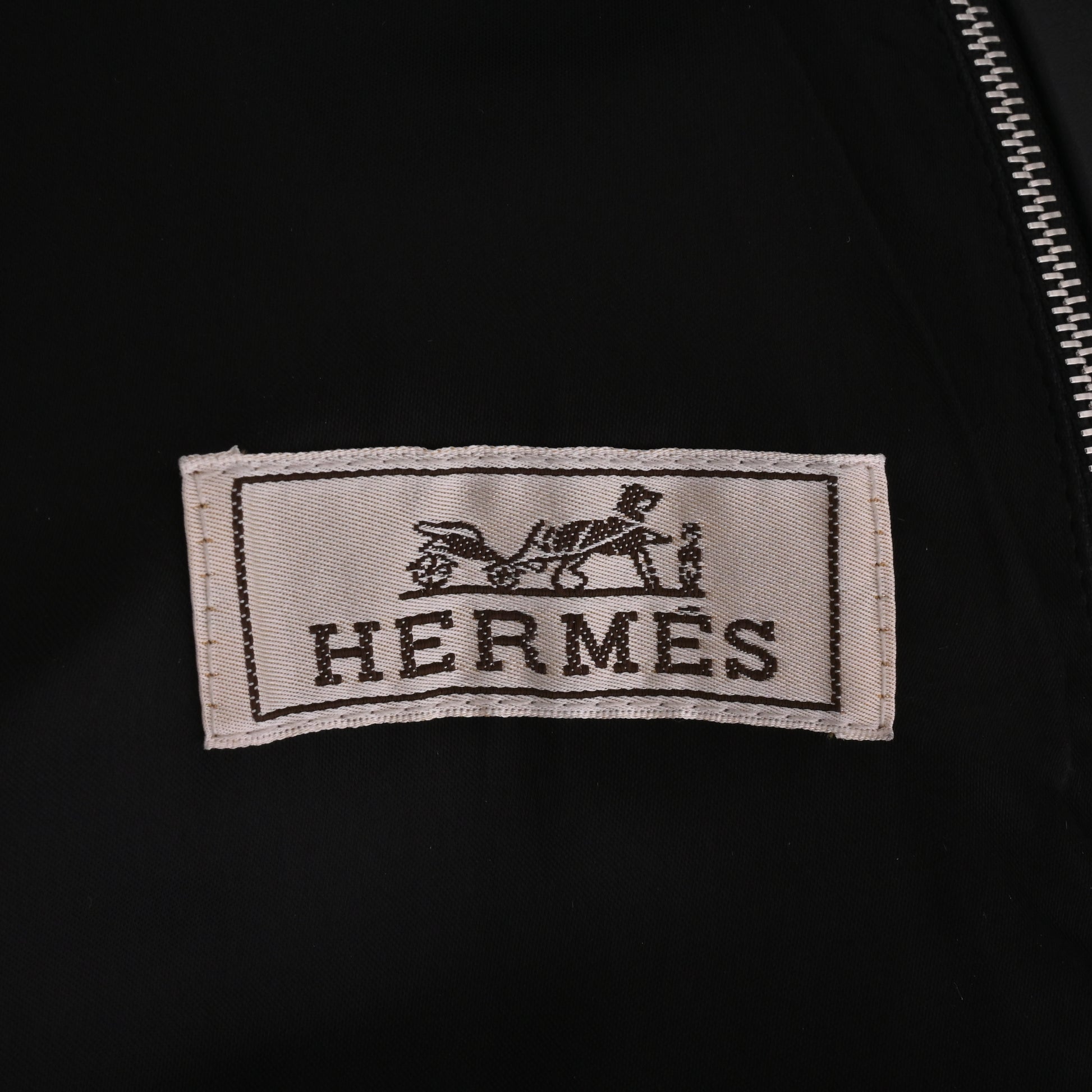 HERMES トレンチコート　トロイカ　カーフ　黒　44