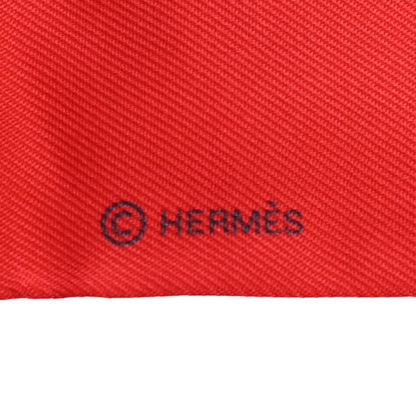 HERMES ツイリー　ティータイム　シルク　赤