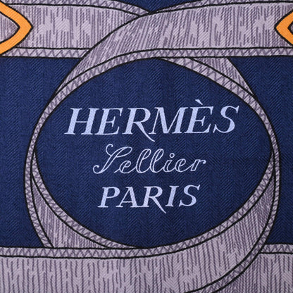 HERMES カレジェアン　エプロン・ドール　カシミア　ネイビー