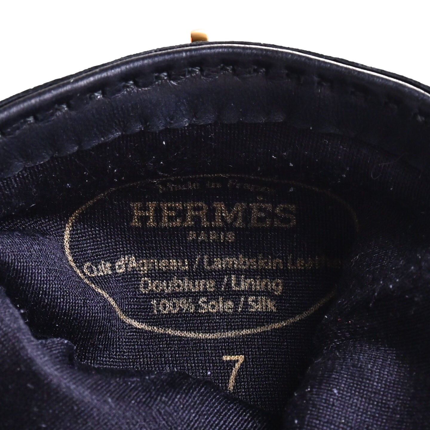 HERMES ケリーグローブ　レザー　黒　GP　7