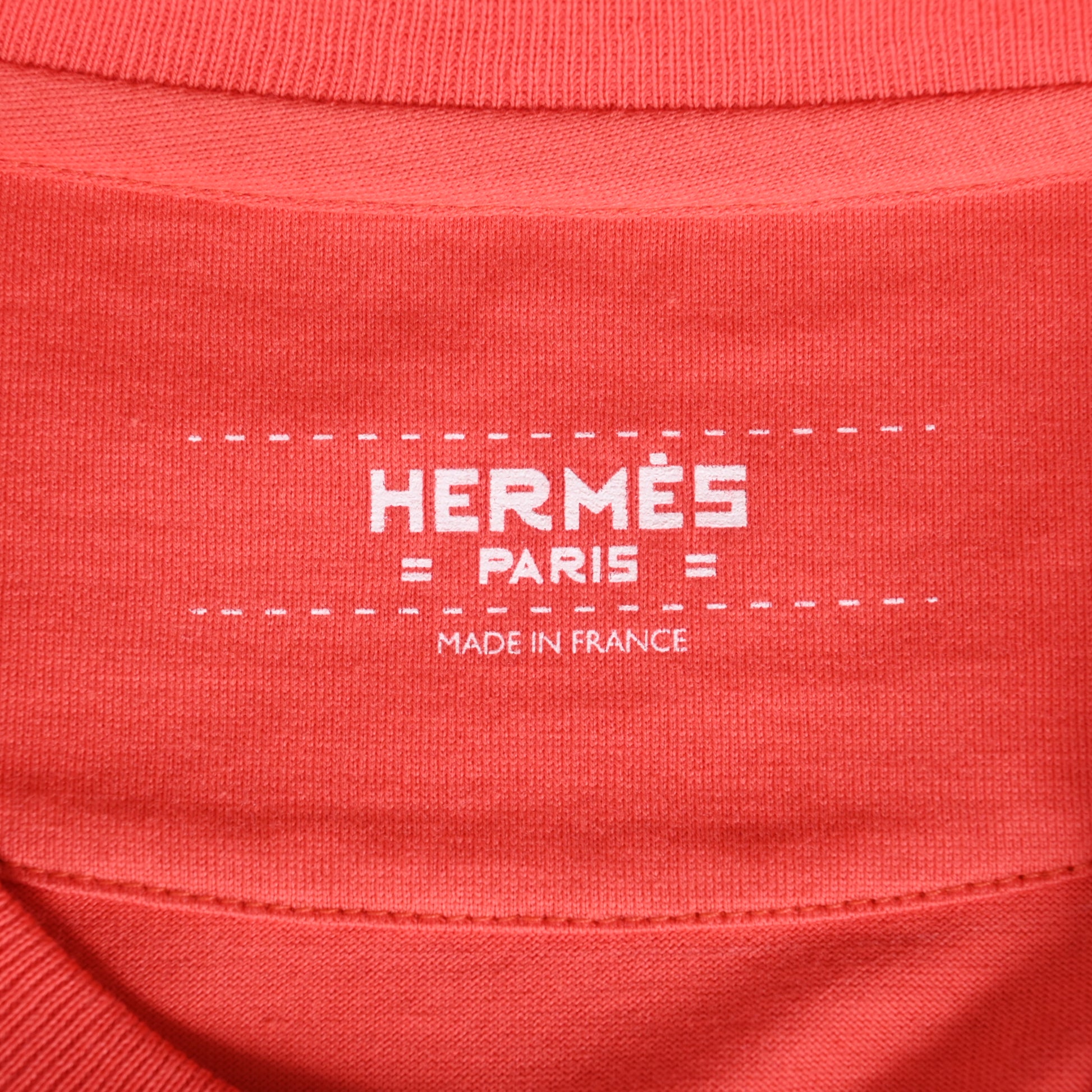 HERMES Tシャツ　BRIDES de GALA　コットン　オレンジ　34