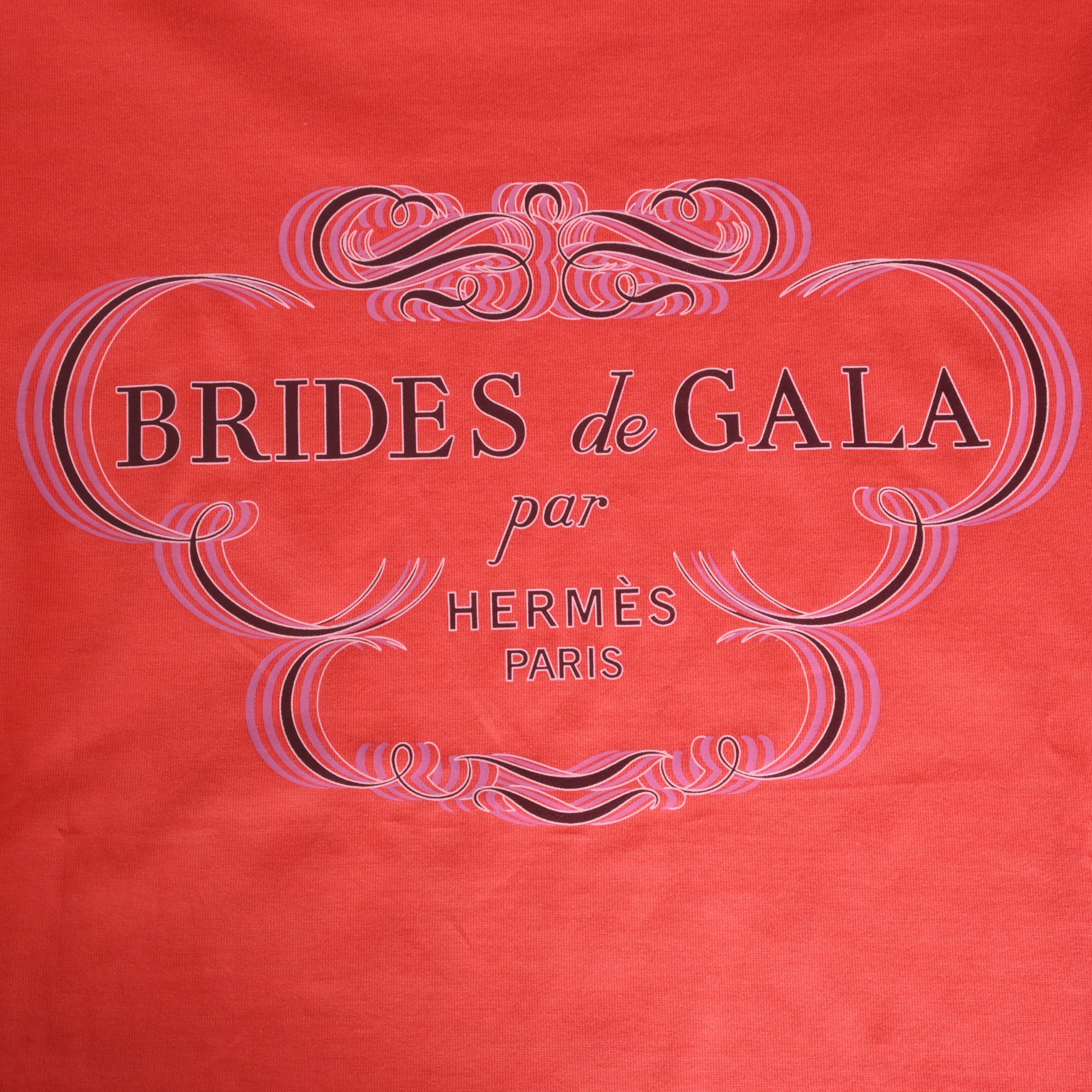 HERMES Tシャツ　BRIDES de GALA　コットン　オレンジ　34