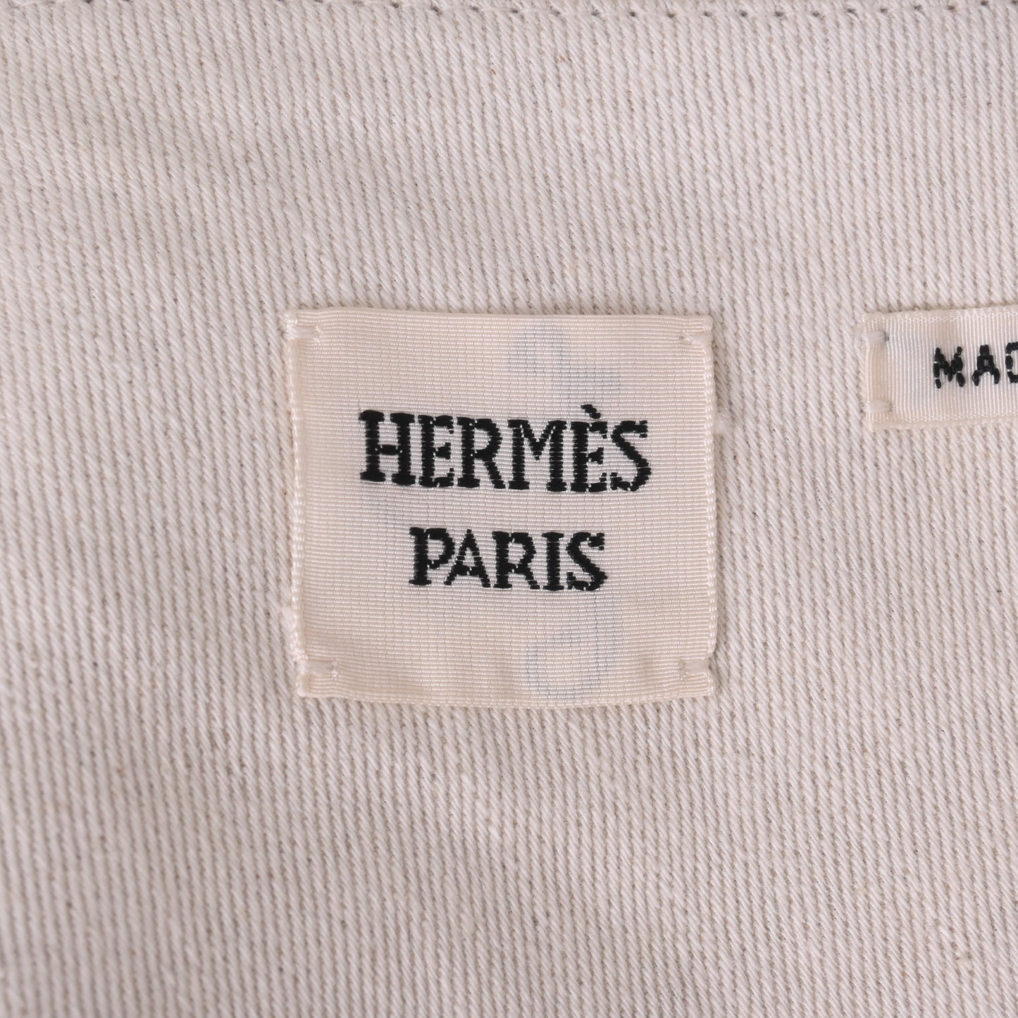 HERMES フリーススカート　コットン　白　36